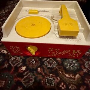 Fisher-Price Red and Yellow Music Box Record Player